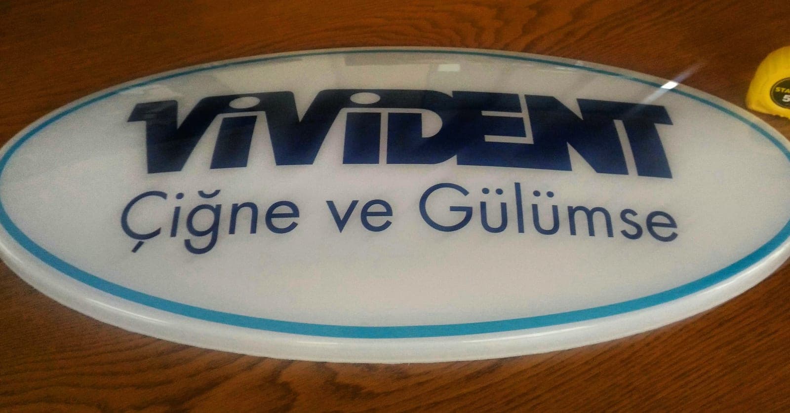 Elips Işıklı Kabartma Tabela örneği 2